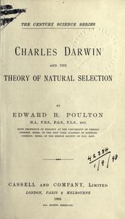 Cover of: Charles Darwin and the theory of natural selection.