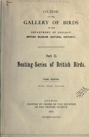 Cover of: Guide to the gallery of birds in the Department of Zoology, British Museum (Natural History)