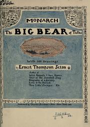 Cover of: Monarch, the big bear of Tallac.
