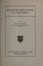 Cover of: Religious education in the family