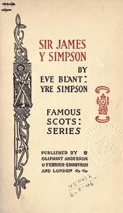 Cover of: Sir James Y. Simpson.
