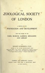 Cover of: The Zoological Society of London by Henry Scherren