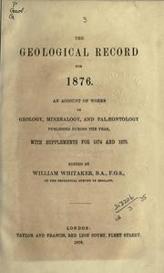 Cover of: The Geological record ... by 