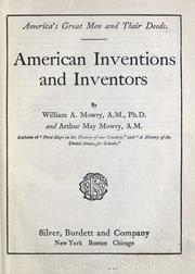 Cover of: American inventions and inventors