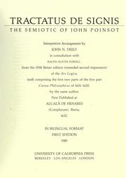Cover of: Tractatus de signis by João Poinsot