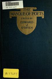 Cover of: The masque of poets: a collection of new poems