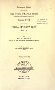 Cover of: Flora of Costa Rica ... by Paul Carpenter Standley