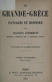 Cover of: La Grande-Grèce: paysages et histoire.