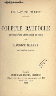 Cover of: Colette Baudoche, histoire d'une jeune fille de Metz.