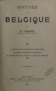 Cover of: Histoire de Belgique by Pirenne, Henri