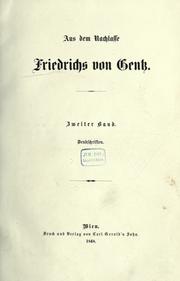 Cover of: Aus dem Nachlasse