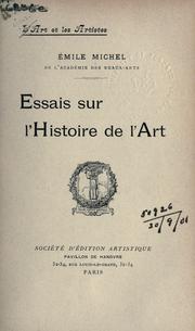 Cover of: Essais sur l'histoire de l'art.