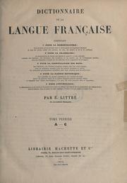 Cover of: Dictionnaire de la langue française.