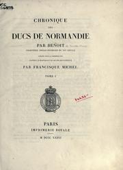 Cover of: Chronique des ducs de Normandie by Benoît de Sainte-More