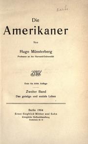 Cover of: Die Amerikaner by Hugo Münsterberg