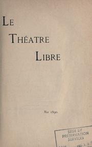 Cover of: Théâtre libre.