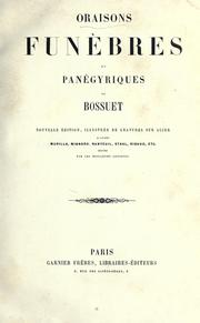 Cover of: Oraisons funèbres et panégyriques