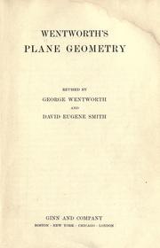 Cover of: Wentworth's plane geometry