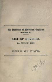 Cover of: List of members.