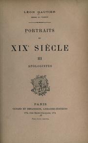 Cover of: Portraits du 19e siècle.