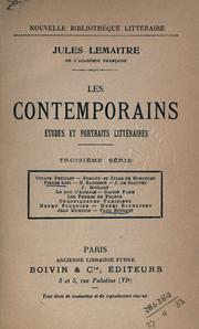 Cover of: contemporains: études et portraits littéraires