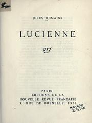 Cover of: Lucienne.