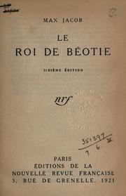 Cover of: roi de Béotie.