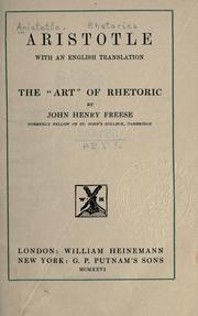 Cover of: The "art" of rhetoric by Aristotle