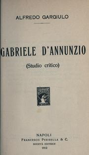Gabriele d'Annunzio by Alfredo Gargiulo