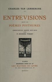 Cover of: Entrevisions, suivi de Poèmes posthumes.