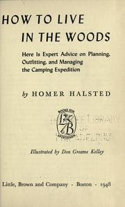 Cover of: How to live in the woods by Homer Halsted