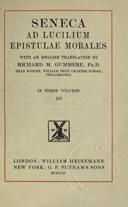 Cover of: Ad Lucilium epistulae morales