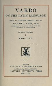 Cover of: On the Latin language
