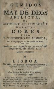 Cover of: Gemidos da Mãy de Deos afflicta by Theodoro de Almeida