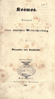 Cover of: Kosmos by Alexander von Humboldt