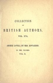 Cover of: Archie Lovell, Vol. II