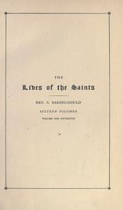 Cover of: The lives of the saints by Sabine Baring-Gould