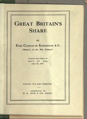 Cover of: Great Britain's share. by George Nathaniel Curzon Marquis of Curzon
