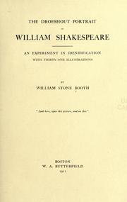 Cover of: The Droeshout portrait of William Shakespeare: an experiment in identification with thirty-one illustrations