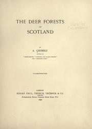 Cover of: deer forests of Scotland