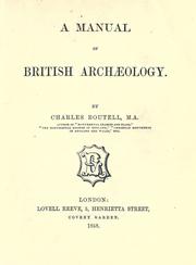 Cover of: A manual of British archæology.