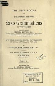 Cover of: The nine books of the Danish history of Saxo Grammaticus