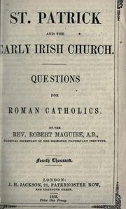 Cover of: St. Patrick and the early Irish church by Maguire, Robert