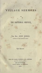 Cover of: Village sermons on the baptismal service