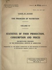 Cover of: problem of nutrition ...