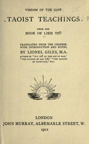 Cover of: Taoist teachings from the book of Lieh Tzu