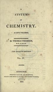 Cover of: A system of chemistry. by Thomson, Thomas