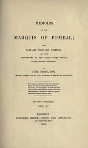 Cover of: Memoirs of the Marquis of Pombal by John Smith Athelstane, Count of Carnota