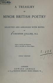Cover of: treasury of minor British poetry: selected and arranged with notes.
