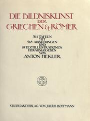 Cover of: Die bildniskunst der Griechen & Römer